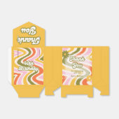 レトロウェーブGroovyフラワーグリーン40歳の誕生日 フェイバーボックス (折り畳みなし)