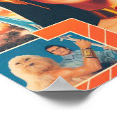 レトロウェーブSF戦士の女性 ポスター (角)