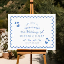 レトロウェー図解入りの、写真付きのブドレ結婚のウェルカムサイン