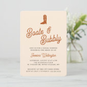 レトロウエスタンカウボーイブーツ&バブリーブライダルシャワー 招待状 (スタンド正面)