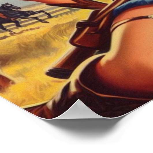 レトロウエスタンカントリーガールズ ポスター (角)