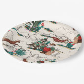 レトロウエスタンサンタクリスマス紙プレート ペーパープレート (アングル)