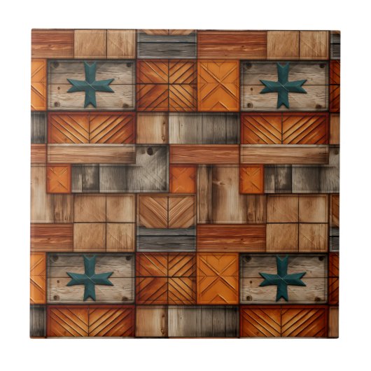 レトロウエスタンセラミックタイル タイル (正面)