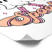 レトロウエスタンハロウィーンかわいい幽霊おもしろいブートスコー ポスター (角)