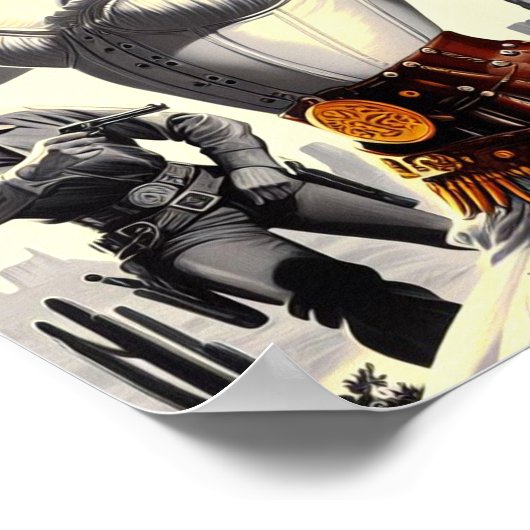 レトロウエスタンピンアップ ポスター (角)