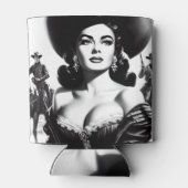 レトロウエスタンピンアップ 缶クーラー (裏面)