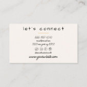 レトロウォーターカラーピンクオレンジストライプトレンディーボホ 名刺 (裏面)