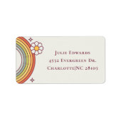 レトロウォーターカラーレインボーボホ住所 シール (正面)