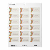 レトロウォーターカラーレインボーボホ住所 シール (フルシート)