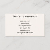 レトロウォーターカラーレッドグリーンストライプトレンディーボホ 名刺 (裏面)