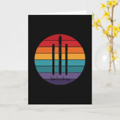 レトロウォータースキー – ウォータースキー カード (黄色い花)