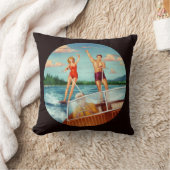 レトロウォータースキー クッション (ブランケット)