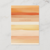 レトロウォーターストライプカラーテラコッタオレンジ結婚ズ エンクロージャーカード (裏面)