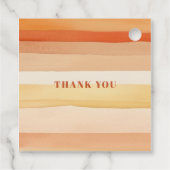 レトロウォーターストライプカラーテラコッタオレンジ結婚ズ フェイバータグ (裏面)