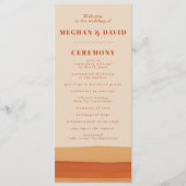 レトロウォーターストライプカラーテラコッタオレンジ結婚ズ プログラム (正面)