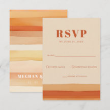 レトロウォーターストライプカラーテラコッタオレンジ結婚ズ