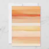 レトロウォーターストライプカラーテラコッタオレンジ結婚ズ 招待状 (裏面)