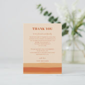 レトロウォーターストライプカラーTerracottaありがとう ポストカード (スタンド正面)