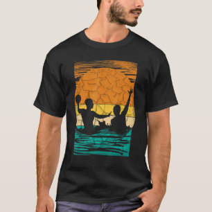 レトロウォーターポロヴィンテージ遊ズウォーターポロ選手 Tシャツ