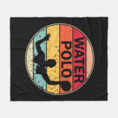 レトロウォーターポロ – ヴィンテージH2ポロウォーターポロ フリースブランケット (正面(横))