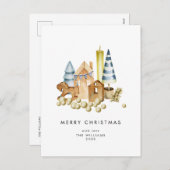 レトロウォーター色クリスマストイズ シーズンポストカード (正面/裏面)