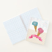 レトロウオータカラーアイスクリーム&スプレッレス ノートブック (内部)