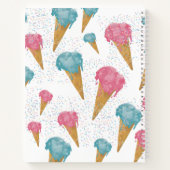 レトロウオータカラーアイスクリーム&スプレッレス ノートブック (裏面)
