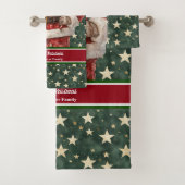 レトロウオーターカラーサンタカスタムンバスタオルセット バスタオルセット (インサイチュ)