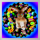 レトロウサギ ポスター (正面)