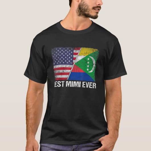 レトロウスコモロ最高のス国旗ミミミエバーマザーズデイ Tシャツ (正面)