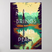 レトロウッズウィズレイクランドスケープ ポスター (正面)