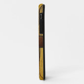 レトロウッドブラウンレザールック Case-Mate iPhoneケース (裏面/左)