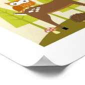 レトロウッドランドポスタープリント ポスター (角)