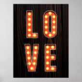 レトロウッドロマンチックラブ引用文アートデコール ポスター (正面)