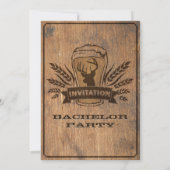 レトロウッド ビール＆スタッグ バチェラーパーティー カード (裏面)