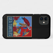 レトロウミガメ贈り物の水中カメ Case-Mate iPhoneケース (裏面(横))
