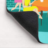 レトロウーマンズウィークリーカードゲームマウスパッド マウスパッド (コーナー)