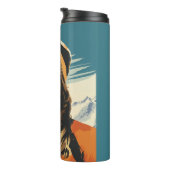 レトロウーマンポートレートインザスノー タンブラー (回転右)