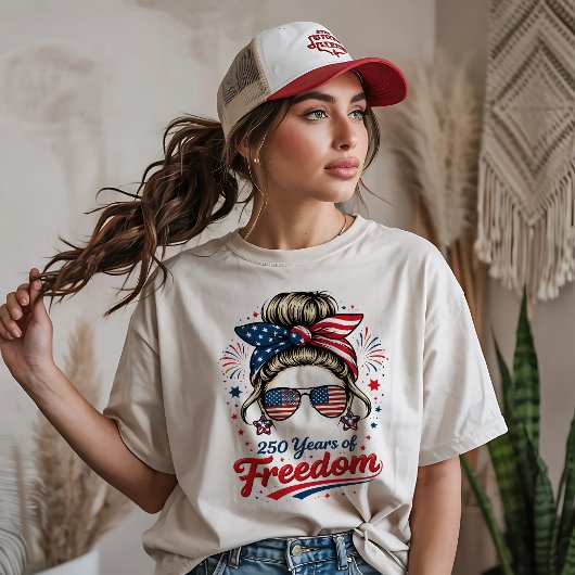 レトロウーマン250年の自由 トライブレンドTシャツ