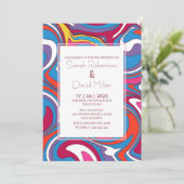 レトロウ鮮やかェイ結婚 招待状 (スタンド正面)