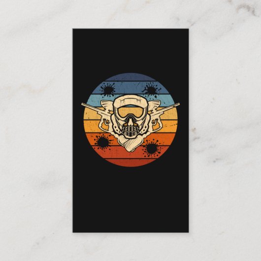 レトロエアソフトマッチペイントボールプレーヤー 名刺 (正面)