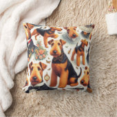 レトロエアデールテリアシームレス クッション (ブランケット)