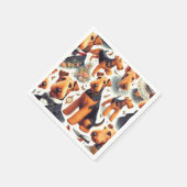 レトロエアデールテリアシームレス スタンダードカクテルナプキン (角)