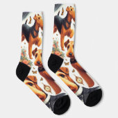 レトロエアデールテリアシームレス ソックス (右)