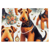 レトロエアデールテリアシームレス ラージペーパーバッグ (正面)