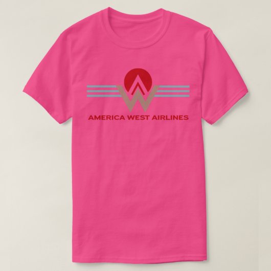 レトロエアラインアメリカウエスト航空 Tシャツ (デザイン正面)