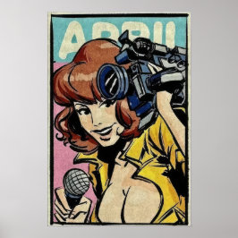 レトロエイプリル忍者ポスター ポスター