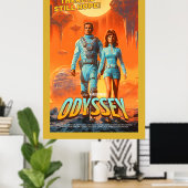 レトロエイリアンSF映画にインスパイアされた壁ポスター ポスター (ホームオフィス)