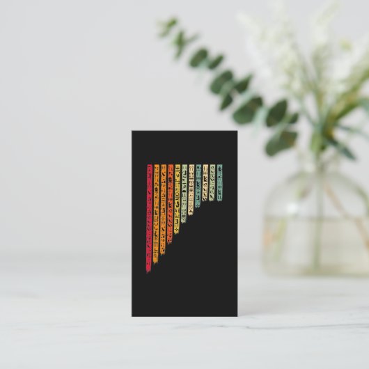 レトロエジプト象形文字エジプト文化 名刺 (スタンド正面)