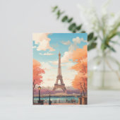 レトロエッフェルタワー,パリ,フランス ポストカード (スタンド正面)